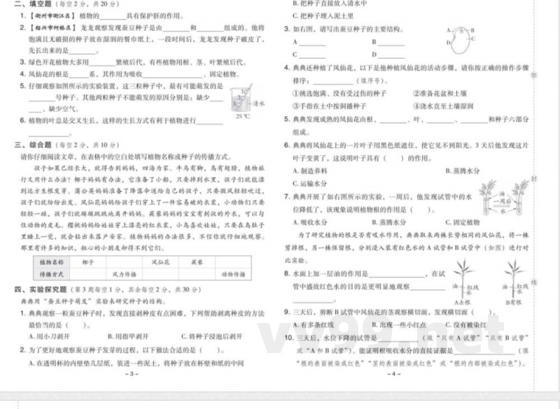 2026年教科版四年级下册科学单元同步测试试卷 2026年教科版四年级下册科学单元同步测试试卷