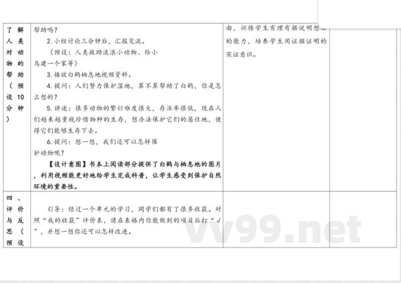 2.7《单元总结》表格式 2025教科版科学一年级下册 2.7《单元总结》表格式 2025教科版科学一年级下册