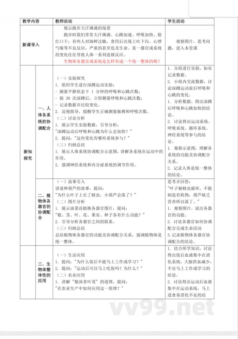 1.2.4 生物体(教学设计)生物冀少版2025七年级上册 1.2.4 生物体(教学设计)生物冀少版2025七年级上册