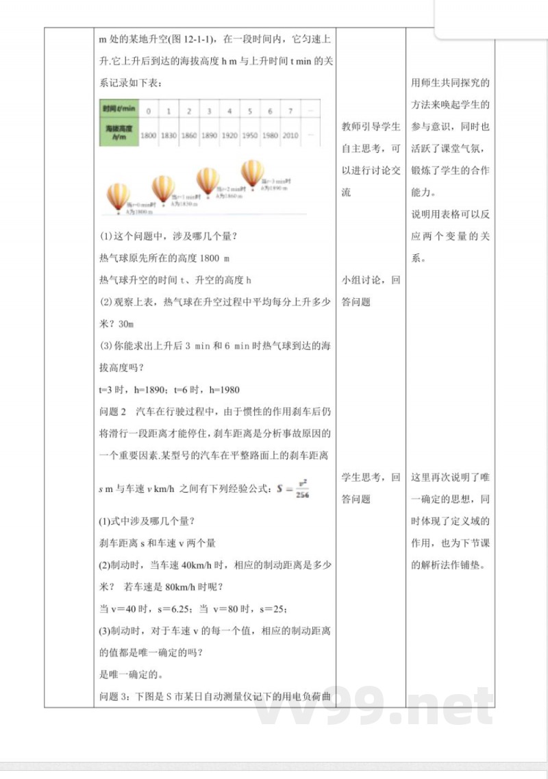 12.1.1函数教学设计 2025沪科版数学八年级上册 12.1.1函数教学设计 2025沪科版数学八年级上册
