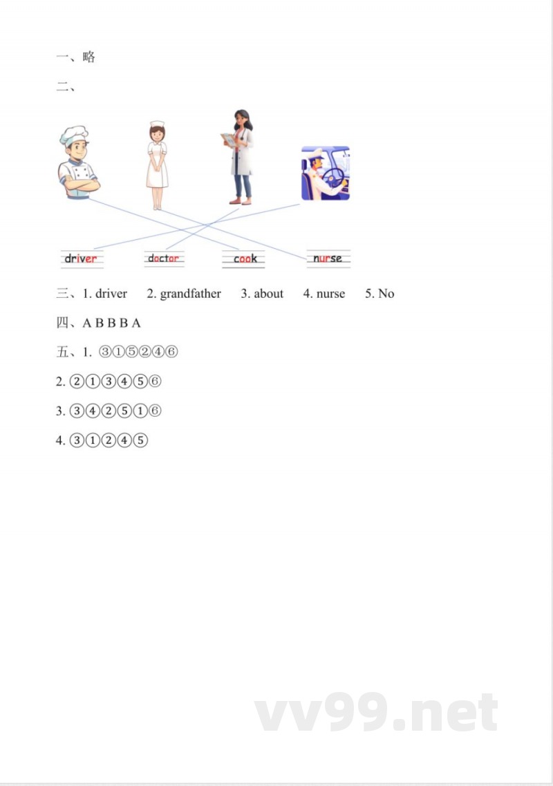 Unit 4 My Mother Is a Doctor Part A Let's talk 同步练习(含答案) 陕旅版英语三年级下册 Unit 4 My Mother Is a Doctor Part A Let's talk 同步练习(含答案) 陕旅版英语三年级下册