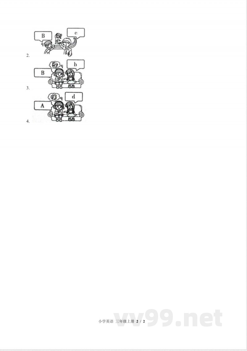 (闽教版(三年级起点))小学英语三年级上册 Unit 5单元测试及答案02 (闽教版(三年级起点))小学英语三年级上册 Unit 5单元测试及答案02