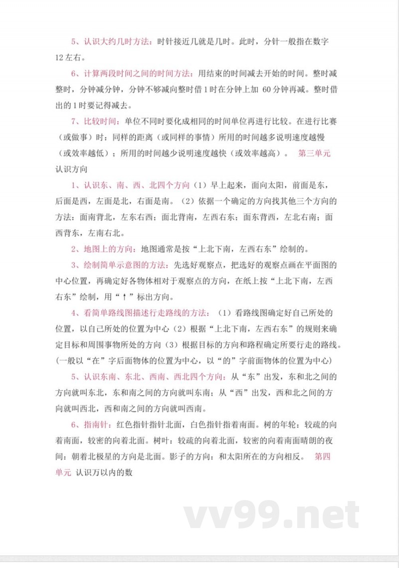 苏教版数学二年级下册单元知识点 苏教版数学二年级下册单元知识点