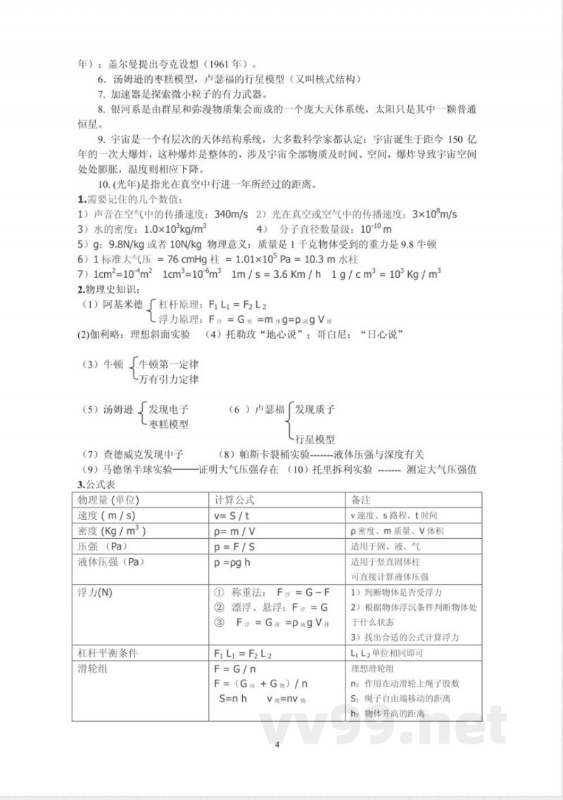 粤沪版八年级下册物理知识点 粤沪版八年级下册物理知识点
