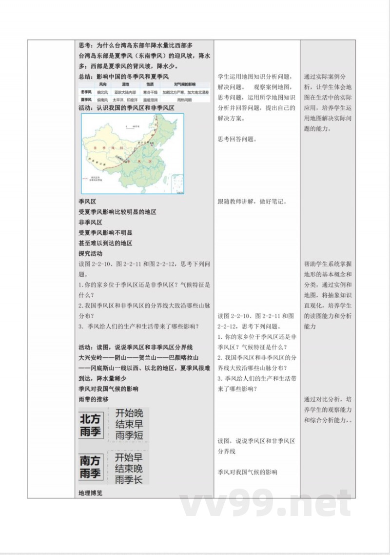 2.2气候第3课时 (教学设计)地理粤人版2025八年级上册 2.2气候第3课时 (教学设计)地理粤人版2025八年级上册