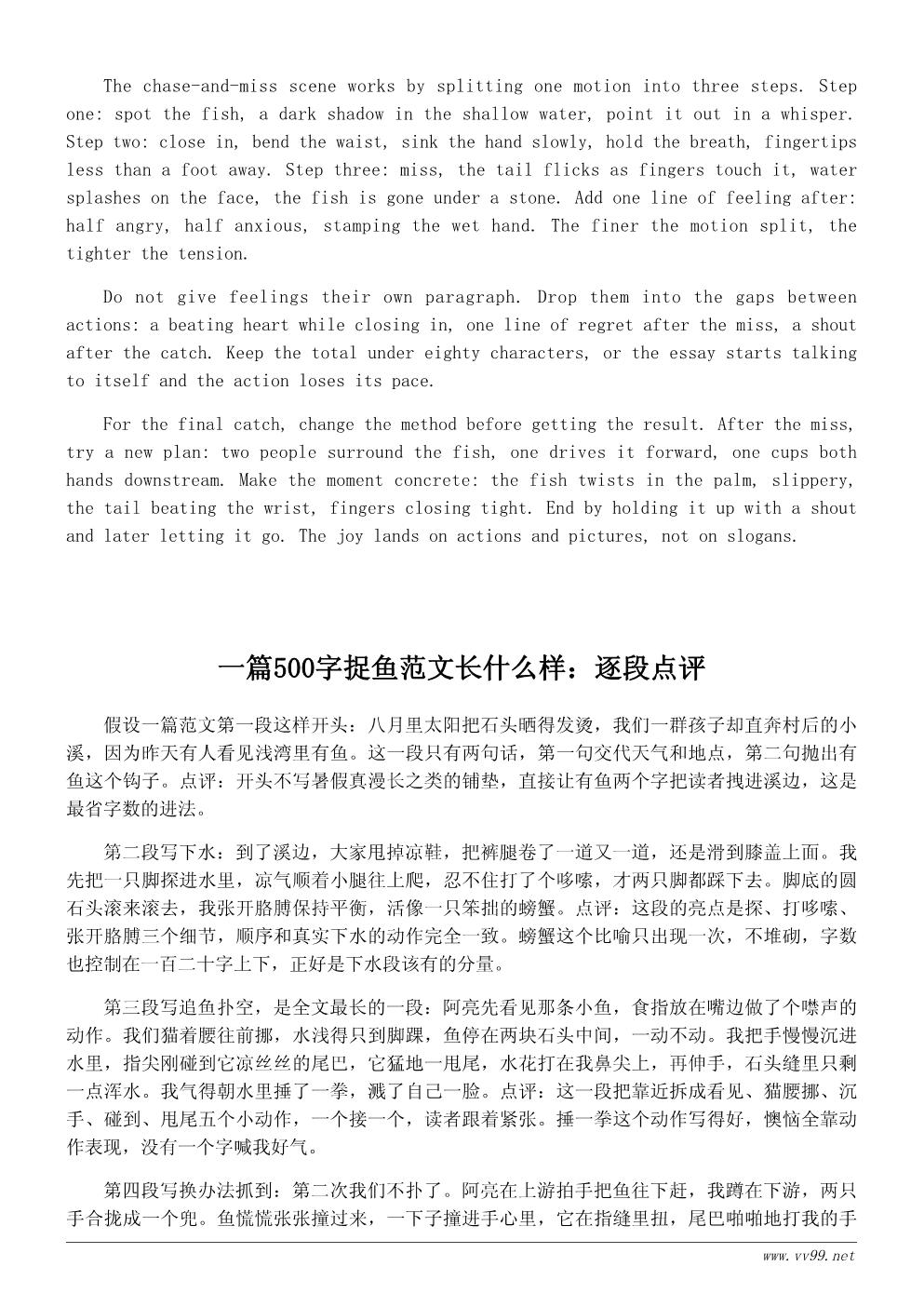 六年级小溪边的夏天作文500字范文：那年夏天的捉鱼记